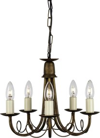 Elstead Lighting MINSTER MN5-BLK-GOLD Csillár 5x60W/E14
