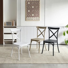 Rakásolható szék, szürkésbarna, SAVITA