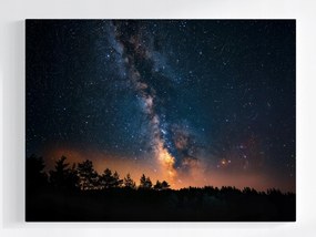 Canvas Vászonkép Éjszaka Égbolt Csillagok Tejút Galaxis 80x60