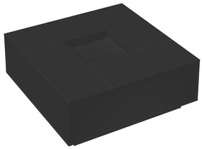 Fekete szerelt fa dohányzóasztal 100x100x40 cm