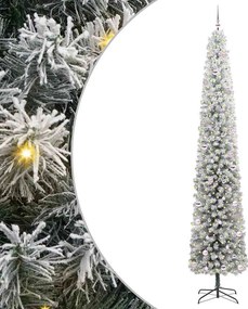 vidaXL Mű karácsonyfa 300 LED-del Zöld 300 cm PVC, acél és műanyag