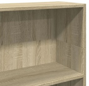 sonoma tölgy színű szerelt fa könyvespolc 80 x 24 x 109 cm