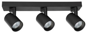 Spotlámpa VOLF 3xGU10/10W/230V fekete
