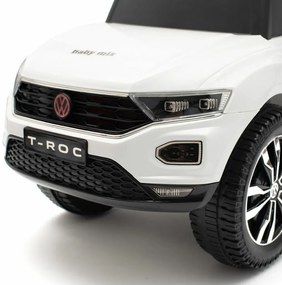 Baby Mix Volkswagen T-ROC gyermek futóbiciklivezetőróddal, fehér