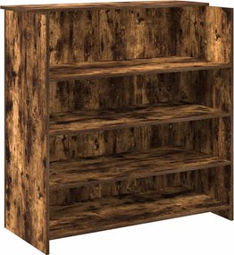 vidaXL recepciós pult füstös tölgy 100x50x103,5 cm szerelt fa