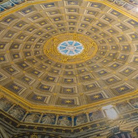A Siena templom mennyezetének képe (órával) (90x30 cm)