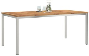 kültéri étkezőasztal 180x90x75 cm tömör akácfából