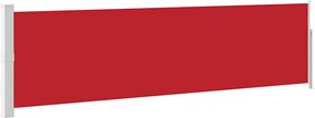 vidaXL piros kihúzható oldalsó teraszi napellenző 140 x 500 cm