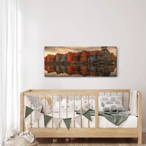 Színes házak képe (120x50 cm)