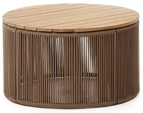 Kerek kerti dohányzóasztal akácfa asztallappal ø 70 cm Dandara – Kave Home