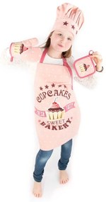 Pamut gyerek konyhai szett 4 db-os Cupcakes - Tiseco Home Studio