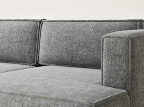 Szürke zsenília kinyitható-tárolóhelyes sarokkanapé (jobb oldali-heverő résszel) Velto – Maison de Rêve