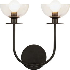 Elstead Lighting Sylvia ALM-SYLVIA-2WB-BK-CL Fali lámpa 2x40W/E14 IP20