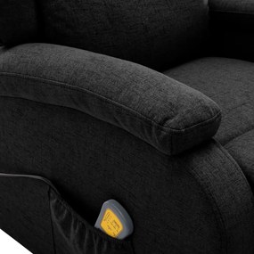 fekete szövet elektromos masszázsfotel