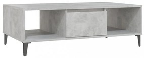 betonszürke szerelt fa dohányzóasztal 103,5 x 60 x 35 cm