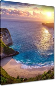 Vászonkép 60x80 Naplemente a tengerparton