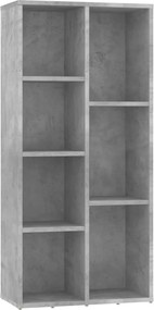 vidaXL betonszürke szerelt fa könyvszekrény 50 x 25 x 106 cm