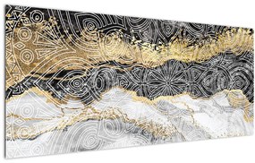 Kép - Mandala márványból (120x50 cm)