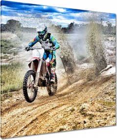 Vászonkép 80x80 Motocross-szal a vertikálisan