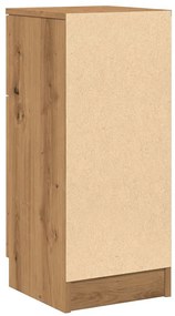 2 db kézműves tölgy színű szerelt fa tálalószekrény 30x30x70 cm