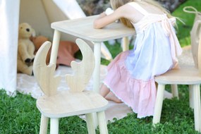 Gyerekasztal székekkel Deer One Chair Set - Brown