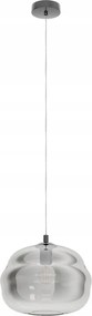 Dogato Függő Mennyezeti Lámpa E27 Ezüst füstszínű lámpabúrával Eglo