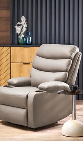 Perus dönthető bézs fotel pohártartóval