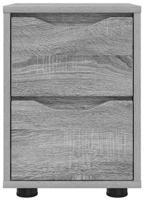 vidaXL Éjjeli asztal fiókkal Szürke Sonoma 30,5 x 30 x 43 cm Faanyag