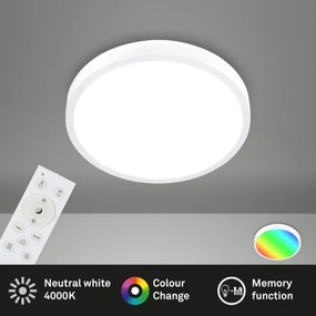 Briloner 3709-016 - LED RGBW Dimmelhető mennyezeti lámpa LED/22W/230V fehér + távirányító