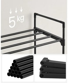 ALVORO cipőtároló fekete