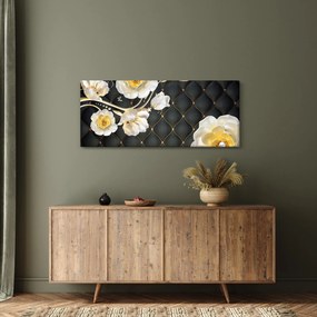 Fehér rózsa virágok képe (120x50 cm)