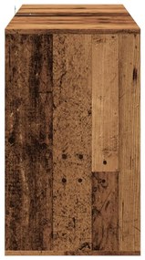 antik fa színű szerelt fa tálalószekrény 120x41x75 cm