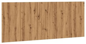 kézműves tölgy színű szerelt fa ágyfejtámla 200x1,5x80 cm