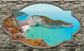 Fotótapéta Paradicsomi tengerpart Azúrkék lagúna sziklák 350x250 +ragasztó