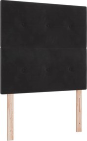 vidaXL LED ágytámla LED -es lámpákkal Fekete 90 cm Poliészter