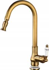 Konyhai csaptelep Csaptelep Retro Sárgaréz Kihúzható kifolyócső Ww Minták Kerámia