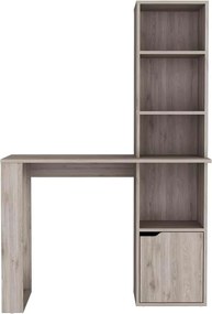 Polcos íróasztal tárolóval 98,5x45,3x162,5cm fehér FUR1233-1