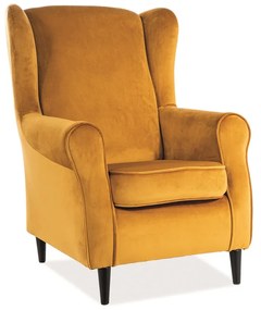 Baron Velvet fotel, sárga / fekete