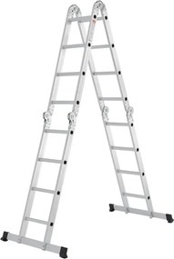Alumínium összecsukható létra 3,6 m 4 részes 6 fokos 150 kg