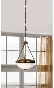 Fehér-aranyszínű függőlámpa üveg búrával ø 31 cm SAVOY – EGLO