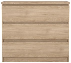 Natúr színű komód tölgyfa dekorral 77x70x50 cm Naia – Tvilum