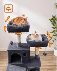 Nagy macskakaparó, 168 cm magas, füstszürke | feandrea