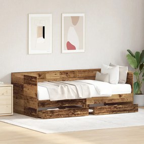 Nappali ágy Fiókkal Régi fa Mérnöki fa 75 x 190 cm Tartós