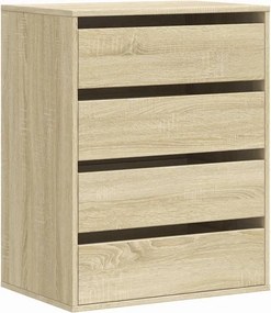 vidaXL sonoma tölgy színű szerelt fa fiókos sarokszekrény 60x41x76 cm