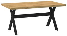 Étkezőasztal NOAIN X alakú lábak 160x90x75 cm tömör fa fenyőfa