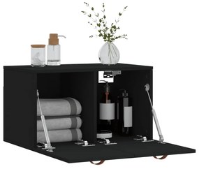 fekete szerelt fa faliszekrény 60 x 36,5 x 35 cm