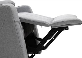 Állítható masszázs fotel, világosszürke, HUDSON