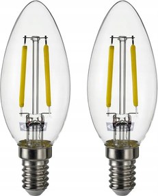 Ikea Solhetta Led izzó E14 250 lumen, csillár/átlátszó, 2 db