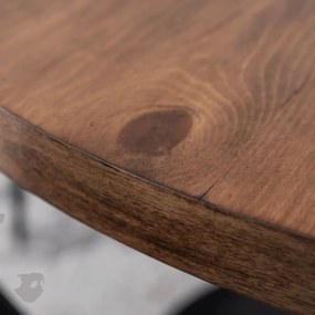 Kerek Étkezőasztal Rusztikus Tölgy/Fekete Színben. LINO 100 cm