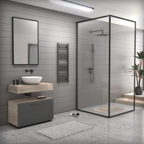 Grafitszürke 400x1100mm törölközőszárítós fürdőszobai radiátor Welland Lux | Készletről | Gyors kiszállítással